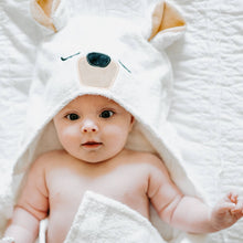 Load image into Gallery viewer, Natemia - Polar Bear Bamboo Hooded Towel