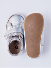 Load image into Gallery viewer, Old Soles Baby Girl's Silver Ruffle Sneakers