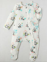 Load image into Gallery viewer, Baby girl's zip footie onesie