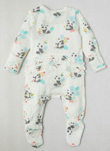 Load image into Gallery viewer, Baby girl's zip footie onesie