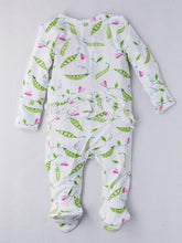 Load image into Gallery viewer, Baby girl's  zip footie onesie