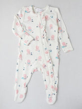 Load image into Gallery viewer, Baby girl's zip footie onesie