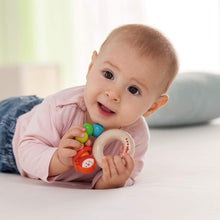 Load image into Gallery viewer, Haba - Clutching Toy Rainbow Caterpillar Beech Wood Rattle & Teether with Plastic Ring