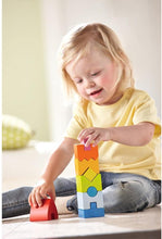 Load image into Gallery viewer, Haba - Rainbow Rocket 9 Piece Wooden Stacking Play Set