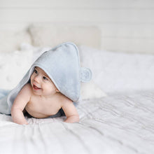 Load image into Gallery viewer, Natemia - Organic Cotton Hooded Towel for Babies & Toddlers in Blue