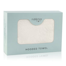 Load image into Gallery viewer, Natemia - White Bamboo Baby Bath Hooded Towel