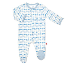 Load image into Gallery viewer, Blue Dancing Elephant Modal Magnetic Footie