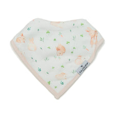 Load image into Gallery viewer, Loulou Lollipop Muslin Bandana Bib Set - Bunny Meadow