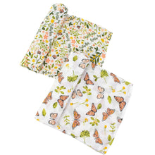 Load image into Gallery viewer, Bebe Au Lait Bamboo Blend Swaddle Set - Butterfly/Flutterby