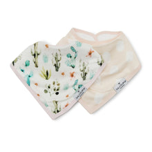 Load image into Gallery viewer, Loulou Lollipop Muslin Bandana Bib Set - Cactus Floral