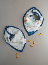 Load image into Gallery viewer, Loulou Lollipop Muslin Bandana Bib Set - Dinoland