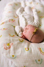 Load image into Gallery viewer, Loulou Lollipop Muslin Swaddle Blanket - Pastel Rainbow