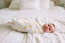 Load image into Gallery viewer, Loulou Lollipop Muslin Swaddle Blanket - Pastel Rainbow