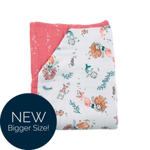 Load image into Gallery viewer, Bebe Au Lait Luxury Muslin Super Snuggle Blanket - Mermaid + Bubbles (Toddler +)
