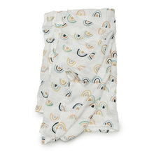 Load image into Gallery viewer, Loulou Lollipop Muslin Swaddle Blanket - Neutral Rainbow