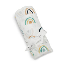 Load image into Gallery viewer, Loulou Lollipop Muslin Swaddle Blanket - Neutral Rainbow