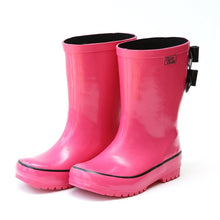 Load image into Gallery viewer, Pluie Pluie Double Bows Fuchsia Rain boots