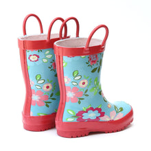 Load image into Gallery viewer, Pluie Pluie Blue Floral Rain Boots