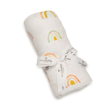 Load image into Gallery viewer, Loulou Lollipop Muslin Swaddle Blanket - Pastel Rainbow