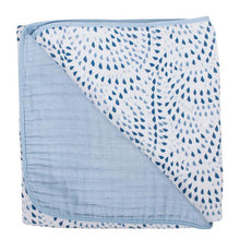 Load image into Gallery viewer, Bebe Au Lait Cotton Muslin Snuggle Blanket - Serenity/Sky