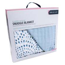 Load image into Gallery viewer, Bebe Au Lait Cotton Muslin Snuggle Blanket - Serenity/Sky