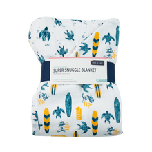 Load image into Gallery viewer, Bebe Au Lait Luxury Muslin Super Snuggle Blanket - Surf + Sea (Toddler +)