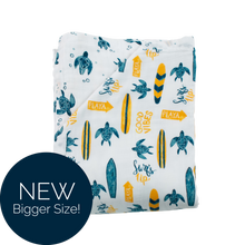 Load image into Gallery viewer, Bebe Au Lait Luxury Muslin Super Snuggle Blanket - Surf + Sea (Toddler +)