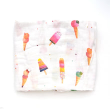 Load image into Gallery viewer, Loulou Lollipop Muslin Swaddle Blanket - Ice Cream Social