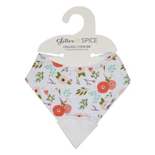 Load image into Gallery viewer, Glitter & Spice Organic Chew Bib - Poppies