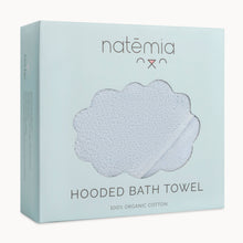 Load image into Gallery viewer, Natemia - Organic Cotton Hooded Towel for Babies &amp; Toddlers in Blue
