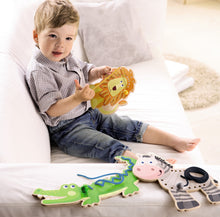 Load image into Gallery viewer, Haba - Threading Animals Zoo Friends Lacing Activity