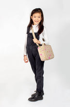 Load image into Gallery viewer, So Young Linen-Fuchsia and Gold Splatter Lunch Box