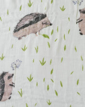Load image into Gallery viewer, Deluxe Muslin Swaddle Blanket - Hedgehog