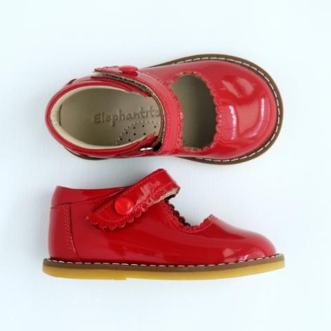 Girl's patent red Mary Jane – purplemangokids