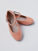 Load image into Gallery viewer, Girl's Patent Peach Flats
