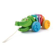 Load image into Gallery viewer, Plan Toys - Rainbow Alligator Wooden Pull Toy