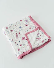 Load image into Gallery viewer, Deluxe Muslin Baby Quilt - Fairy Garden