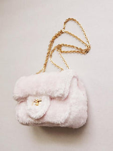 Girl's Pale Pink Furry Purse