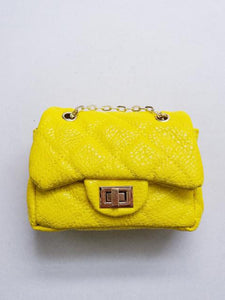 Girl's Yellow Quilted Mini Purse