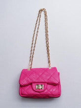 Load image into Gallery viewer, Girl&#39;s Fuchsia Quilted Mini Purse
