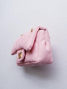 Girl's Pale Pink Quilted Mini Purse