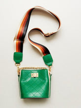 Load image into Gallery viewer, Girl&#39;s Green Quilted Cross-Body Bucket Bag
