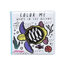 Load image into Gallery viewer, Wee Gallery Color Me Bath Book : Who&#39;s In the Ocean
