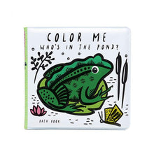 Load image into Gallery viewer, Wee Gallery Color Me Bath Book : Who&#39;s In the Pond
