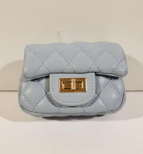 Load image into Gallery viewer, Girl&#39;s Light Blue Quilted Purse
