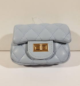 Girl's Light Blue Quilted Purse