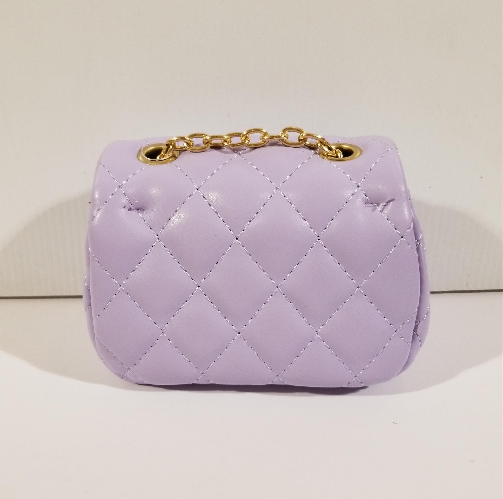 LILAC QUILTED GOLD CHAIN PURSE