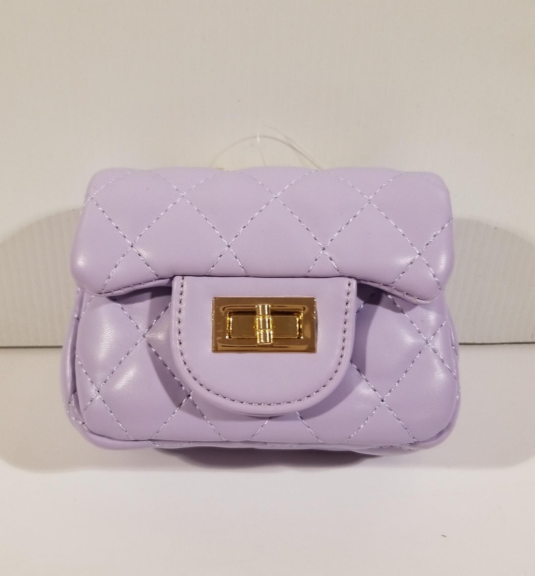 Girl's quilted Lilac Purse