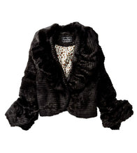 Load image into Gallery viewer, Shawl Collar Faux Fur Jacket - Black
