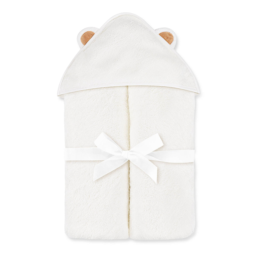 Natemia - White Bamboo Baby Bath Hooded Towel